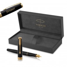 Parker Sonnet Black Lacquer GT pildspalva (M tērauda spalvas) ar gravējumu