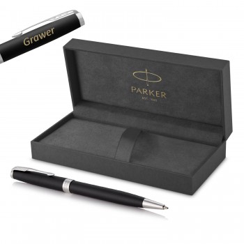 Parker Sonnet Matte Black CT lodīšu pildspalva ar gravējumu