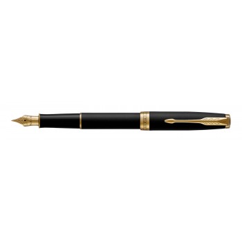 Parker Sonnet Matte Black GT (F) täitesulepliiats koos graveeringuga