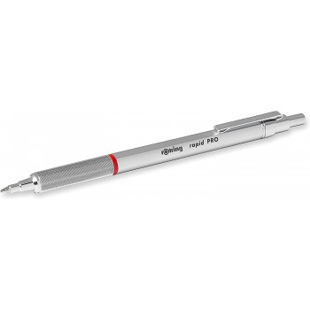 Rapid Pro Rotring profesionāla pildspalva sudraba krāsā ar gravējumu