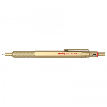 Rotring automatinis pieštukas 600 0,5 Auksinis su graviravimu