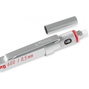 Rotring automātiskais zīmulis 600 0,5 Sudrabs ar gravējumu