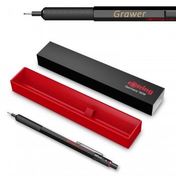 Rotring automaatne pliiats 600 0,7 Must graveeringuga