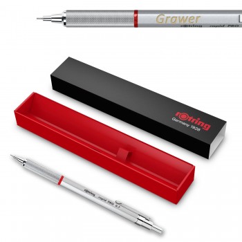 Rotring Rapid Pro täppispliiats 0,7 hõbedane graveeringuga