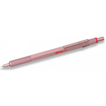 Rotring RO 600 professionaalne metallist pastapliiats, roosakas kuldne, graveeringuga