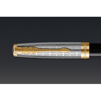 SONNET PREMUM METAL & BLACK GT (F) 18 plunksnakotis su graviravimu