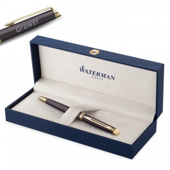 Ilgas aprašas Waterman Hemisphere Lava Black GT - 2217942 su graviravimu