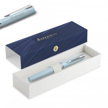 Waterman Allure Pastel Blue (F) Plunksnakotis su graviravimu