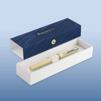 Waterman Allure Pastel Yellow (F) tintes pildspalva ar gravējumu