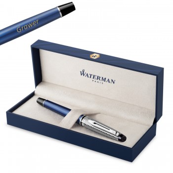 Waterman Expert Deluxe Metallic Blue CT (M) plunksnakotis - 2187681 su graviravimu