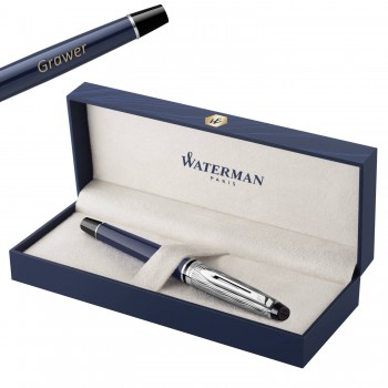 Waterman Expert L'Essence Du Blue Rollerball Pen ar gravējumu