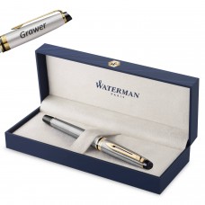 Waterman Expert Steel GT plunksnakočiai, M antgalis, graviruotas