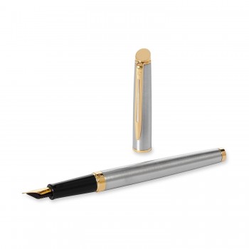 Waterman Hémisphere Steel GT (M) tintes pildspalva ar gravējumu