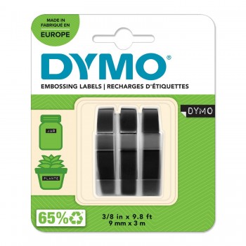 DYMO Omega mehāniskais (reljefs) uzlīmju printeris (S0717930) + 3 gab. 3D 9mm x 3m / melns