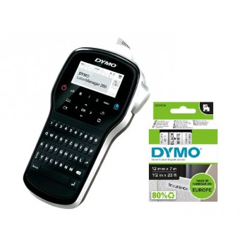 DYMO LabelManager 280 Etiketiprinter (USB-ühendus) (S0968940/S0968920) + D1 12mm x 7m lint